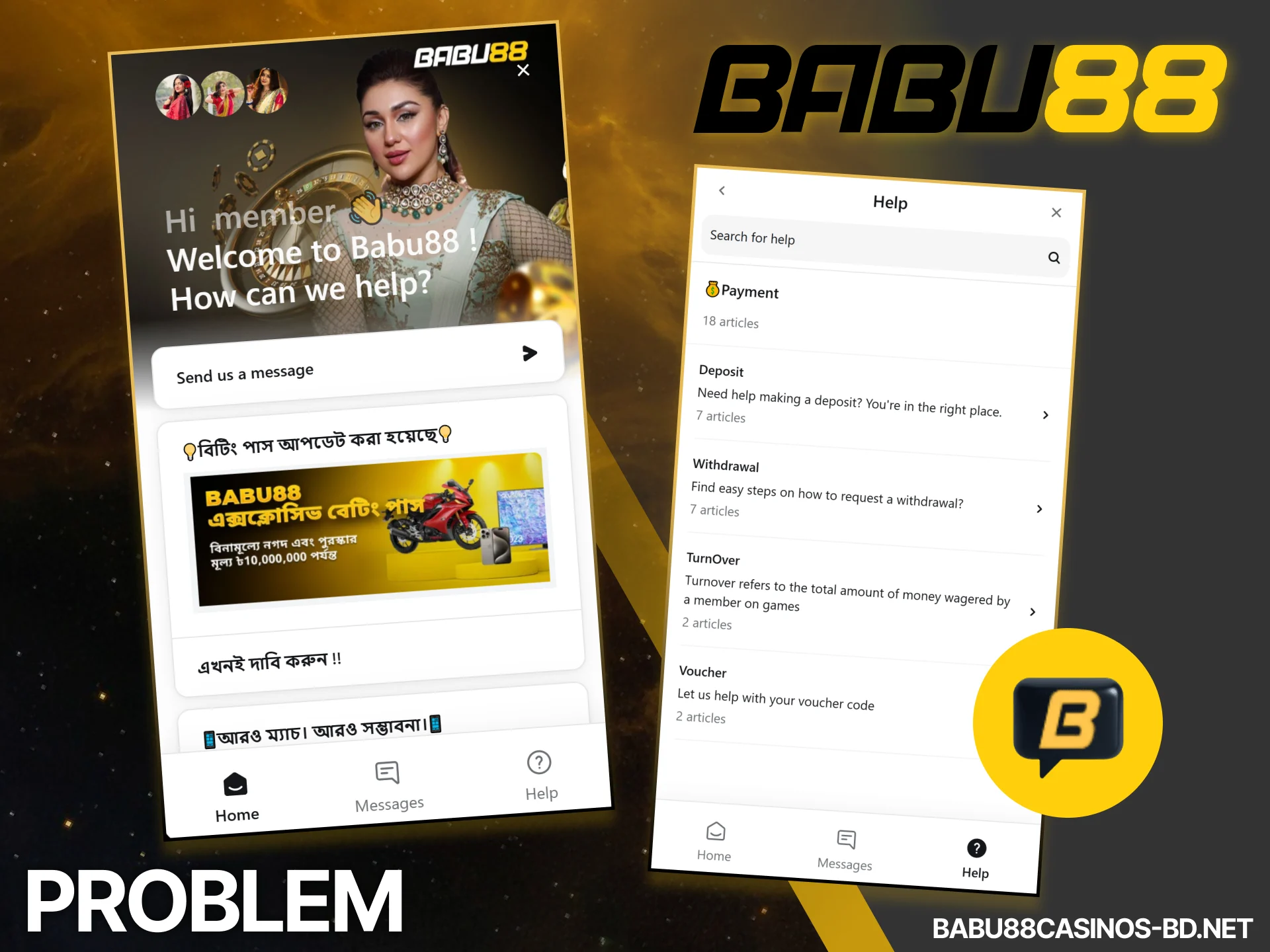 Get instant support and troubleshooting tips if you encounter any deposit problem at Babu88.