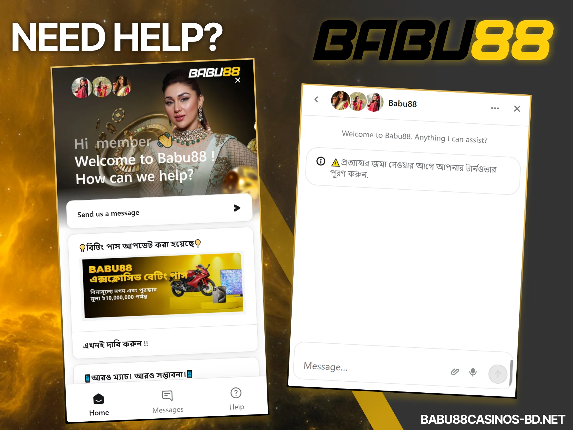 Get in touch with support if you need help signing up or login at Babu88.