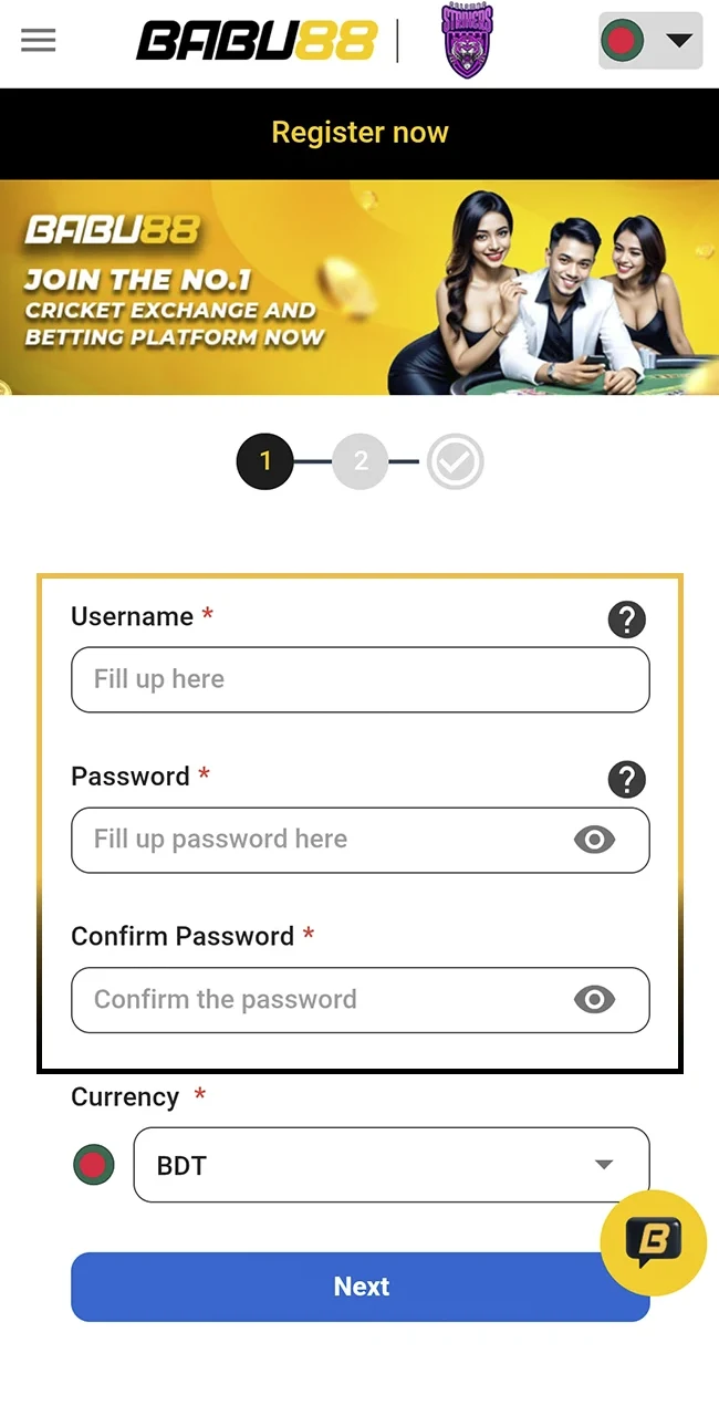 Set up your secure login on the official Babu88 website.